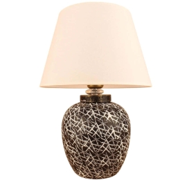 Φωτιστικό Επιτραπέζιο 687HMY2381 Φ30x42cm 1xE27 40W Black-White Opviq