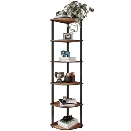 Ραφιέρα Δαπέδου Γωνιακή 282PTR1108 34x34x173cm Walnut