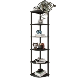 Ραφιέρα Δαπέδου Γωνιακή 282PTR1109 34x34x173cm Black