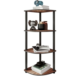 Ραφιέρα Δαπέδου Γωνιακή 282PTR1116 34x34x105cm Walnut