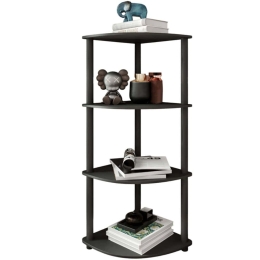 Ραφιέρα Δαπέδου Γωνιακή 282PTR1117 34x34x105cm Black