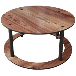 Τραπέζι Σαλονιού Hole Round 282PTR1508 Φ70x38cm Walnut