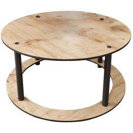 Τραπέζι Σαλονιού Hole Round 282PTR1509 Φ70x38cm Oak