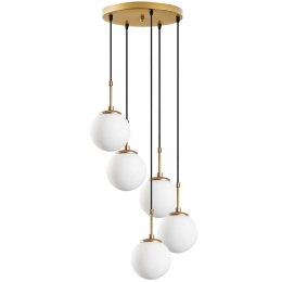 Φωτιστικό Οροφής Orbital 521SHN3460 40x40x115cm 5xE14 40W Gold Opviq