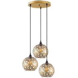 Φωτιστικό Οροφής Selcuklu 521SHN3477 37x37x117cm 3xE27 40W Gold Opviq