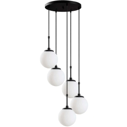 Φωτιστικό Οροφής Orbital 521SHN3484 40x40x115cm 5xE14 40W Black Opviq
