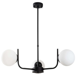 Φωτιστικό Οροφής Antler 521SHN3496 Φ53x70cm 3xE14 40W Black Opviq