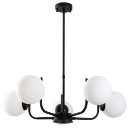 Φωτιστικό Οροφής Antler 521SHN3497 Φ69x70cm 5xE14 40W Black Opviq