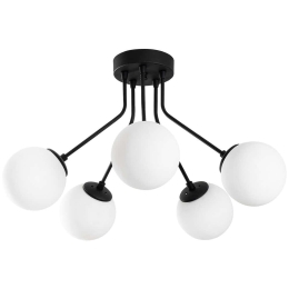 Φωτιστικό Οροφής - Πλαφονιέρα Orion 521SHN3515 Φ62x40cm 5xE14 40W Black Opviq