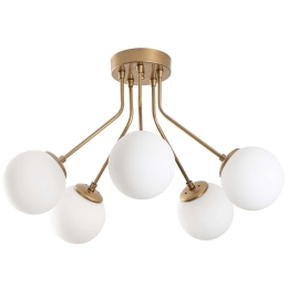 Φωτιστικό Οροφής - Πλαφονιέρα Orion 521SHN3516 Φ62x40cm 5xE14 40W Gold Opviq