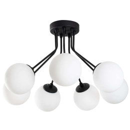 Φωτιστικό Οροφής - Πλαφονιέρα Orion 521SHN3517 Φ65x40cm 7xE14 40W Black Opviq