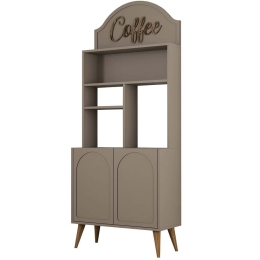 Ντουλάπι Kουζίνας Lyon 845HCT5809 81,3x35x202cm Mocha Μοριοσανίδα, Μελαμίνη