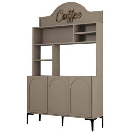 Ντουλάπι Kουζίνας Lyon 845HCT5815 120x35x200cm Mocha Μοριοσανίδα, Μελαμίνη
