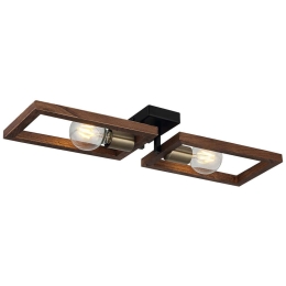 Φωτιστικό Οροφής - Πλαφονιέρα Era 341LCA1121 62x8cm 2xE27 40W Brown Opviq