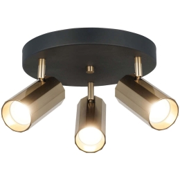 Φωτιστικό Οροφής - Σποτ Oktano 341LCA1132 35x15cm 3xGU10 7W Black-Gold Opviq