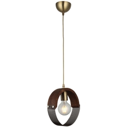 Φωτιστικό Οροφής Manya 341LCA1133 22x89cm 1xE27 40W Brown-Gold Opviq