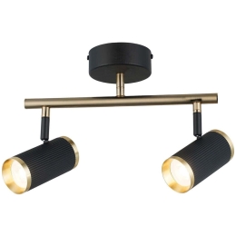 Φωτιστικό Οροφής - Σποτ Lume 341LCA1146 35x22cm 2xGU10 7W Black-Gold Opviq