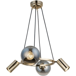 Φωτιστικό Οροφής Zerde 341LCA1174 62x110cm 2xE27 40W/2xGU10 5W Gold Opviq