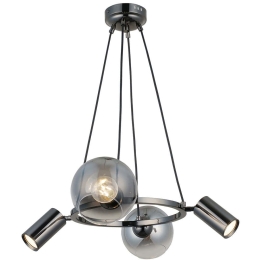 Φωτιστικό Οροφής Zerde 341LCA1175 62x110cm 2xE27 40W/2xGU10 5W Silver Opviq