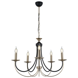 Φωτιστικό Οροφής - Πολυέλαιος Ferra 341LCA1178 65x126cm 5xE14 40W Black-Gold Opviq
