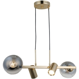 Φωτιστικό Οροφής - Ράγα Zerde 341LCA1227 64x110cm 2xE27 40W/2xGU10 5W Gold Opviq