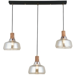 Φωτιστικό Οροφής - Ράγα Ace 341LCA1246 81x119cm 3xE27 40W Brown-Gold Opviq