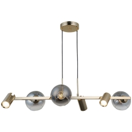 Φωτιστικό Οροφής - Ράγα Zerde 341LCA1253 95x110cm 3xE27 40W/3xGU10 5W Gold Opviq