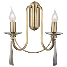 Φωτιστικό Τοίχου - Απλίκα Kontes 341LCA1611 32x37cm 2xE14 40W Gold Opviq