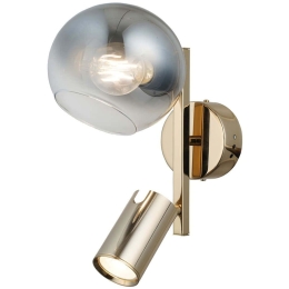 Φωτιστικό Τοίχου - Απλίκα Zerde 341LCA1613 22x36cm 1xE27 40W/1xGU10 5W Gold Opviq