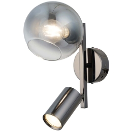 Φωτιστικό Τοίχου - Απλίκα Zerde 341LCA1614 22x36cm 1xE27 40W/1xGU10 5W Silver Opviq