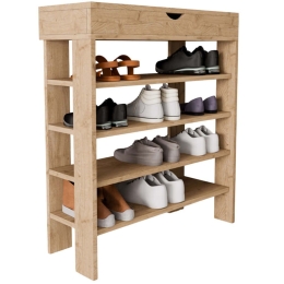 Παπουτσοθήκη Royal 360ALE1202 80x30x90cm Oak Μοριοσανίδα, Μελαμίνη