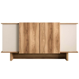 Μπουφές Diana 360ALE1502 180x40x81cm Sand-Walnut Μοριοσανίδα, Μελαμίνη