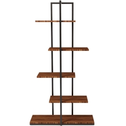 Ραφιέρα Δαπέδου Ruzgar 285LCV1704 80x34x160cm Walnut-Black