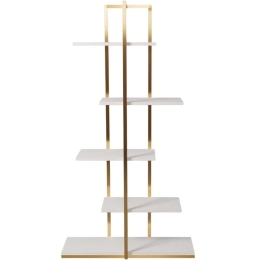Ραφιέρα Δαπέδου Ruzgar 285LCV1707 80x34x160cm White-Gold