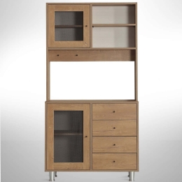 Ντουλάπι Κουζίνας Grano 801CMY5418 96x40x187cm Oak Μοριοσανίδα