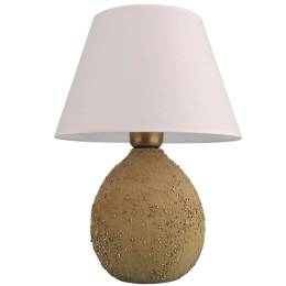 Φωτιστικό Επιτραπέζιο 687HMY2395 Φ24,5x38cm 1xE27 40W Beige-White Opviq