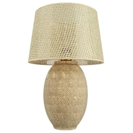 Φωτιστικό Επιτραπέζιο 687HMY2402 Φ28x50cm 1xE27 40W Beige Opviq