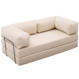 Καναπές Τριθέσιος Comfort 825BLC5221 190x95x75cm Cream