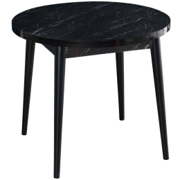 Τραπέζι Stil 107BCK1506 90x77,5x90cm Marble Effect Black Μοριοσανίδα,Ξύλο