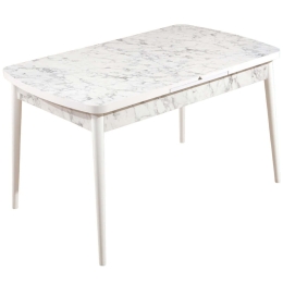 Τραπέζι Επεκτεινόμενο Bendir 107BCK1507 132/170x76,5x79cm Marble Effect White Μοριοσανίδα,Ξύλο