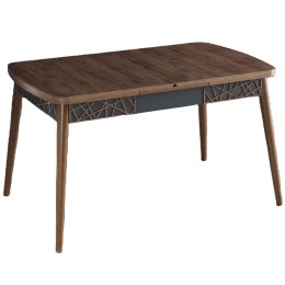 Τραπέζι Επεκτεινόμενο Amalfi Motif 107BCK1508 131,5/170x76,5x79,5cm Walnut Μοριοσανίδα,Ξύλο