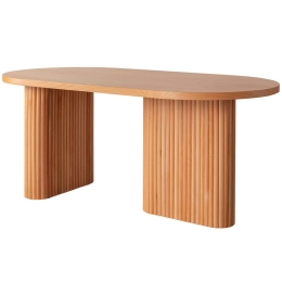 Τραπέζι Lugias 524ADS1101 180x90x75cm Natural Mdf,Ξύλο