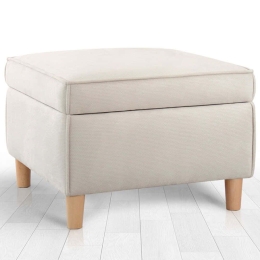Σκαμπό Με Αποθηκευτικό Χώρο Roscen 209FLF1419 63x63x43cm Cream
