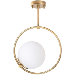 Φωτιστικό Οροφής Dolunay 521SHN3561 26x15x39cm E27 40W Gold-White Opviq