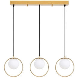 Φωτιστικό Οροφής - Ράγα Dolunay 521SHN3562 96x15x126cm 3xE27 40W Gold Opviq