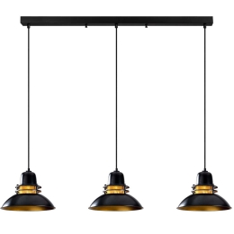 Φωτιστικό Οροφής - Ράγα Tibet 521SHN3565 144x34x123cm 3xE27 40W Black Opviq