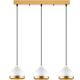 Φωτιστικό Οροφής - Ράγα Yildo 892OPV2134 67x17x111cm 3xE27 40W White-Gold Opviq