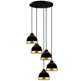 Φωτιστικό Οροφής Yildo 892OPV2135 43x43x111cm 5xE27 40W Black Opviq