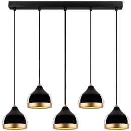 Φωτιστικό Οροφής - Ράγα Yildo 892OPV2137 90x17x111cm 5xE27 40W Black Opviq