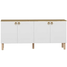 Μπουφές Lotus 506MNR1319 180x45x81cm White-Oak Μοριοσανίδα,Ξύλο